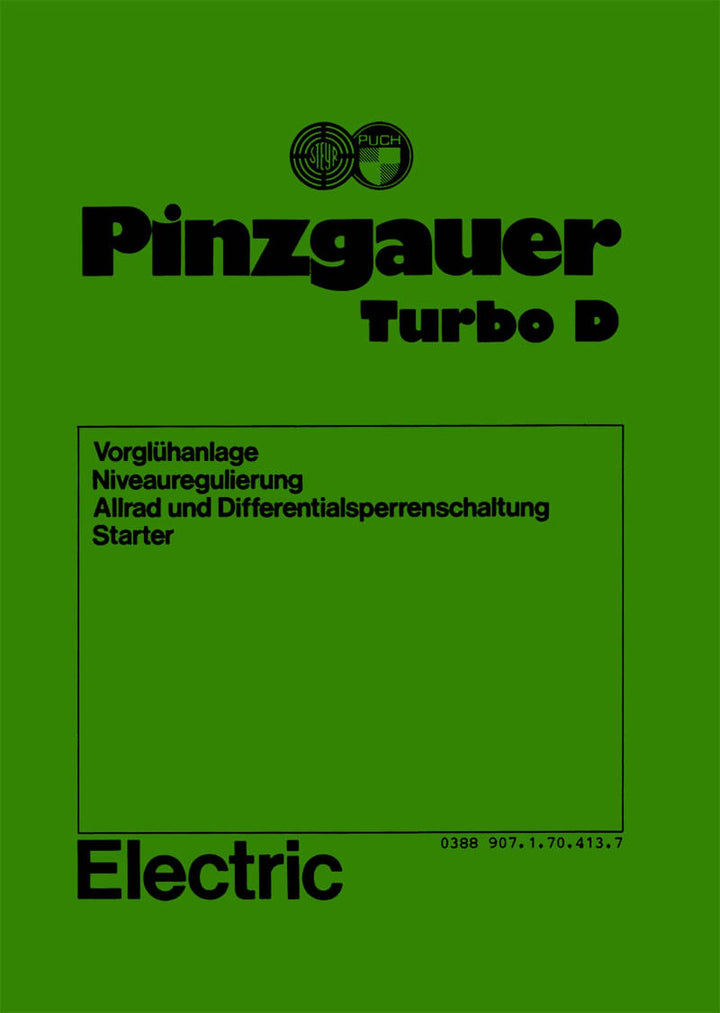 Puch Pinzgauer Turbo D, Electric, Reparturanleitung, Buchcover