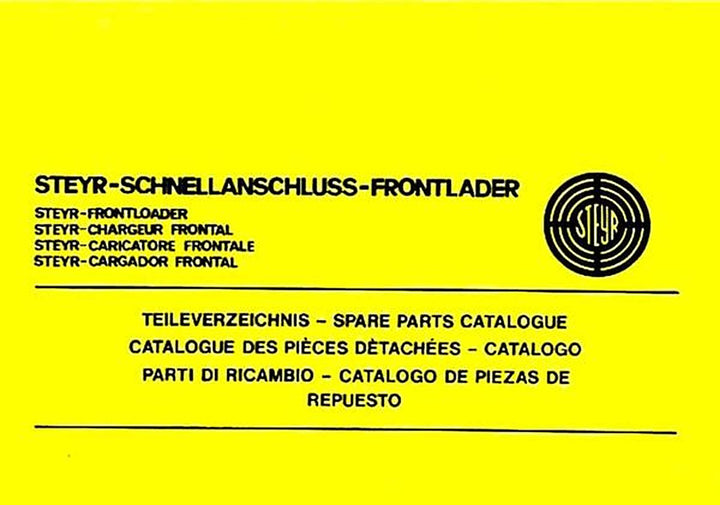 Steyr Schnellanschluss-Frontlader Ersatzteilkatalog, Buchcover