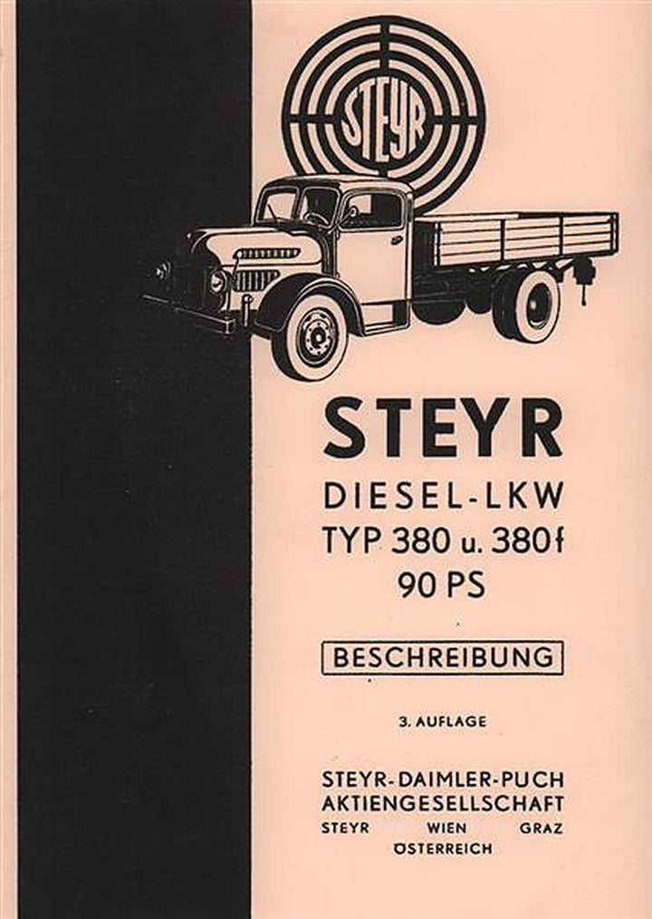 Steyr Typ 380 und 380 f, Betriebsanleitung, Buchcover