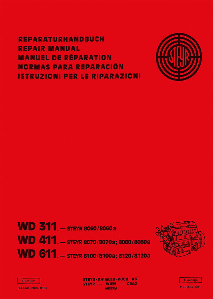 Steyr WD311 WD411 WD611 Reparaturanleitung, Buchcover