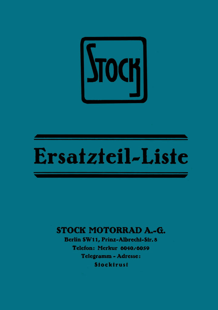 Stock 119 ccm Ersatzteilkatalog, Buchcover