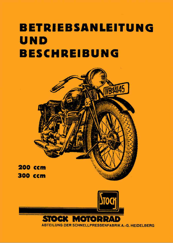 Stock Kardan 200/ 300 Betriebsanleitung, Buchcover