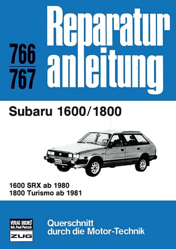 Subaru 1600 und 1800 Reparaturanleitung und Werkstatthandbuch - gedrucktes Buch zum Bestpreis! - verwuester.net