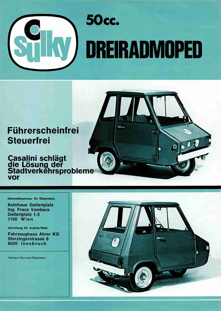 Sulky Dreiradmoped 50 ccm mit Minarelli-Motor W3QM Prospekt, Buchcover