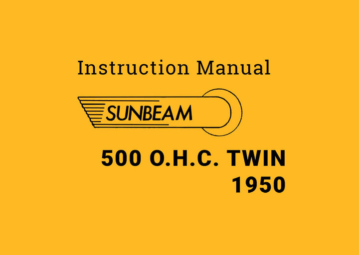 Sunbeam S7 und S8 Instruction Manual, Buchcover
