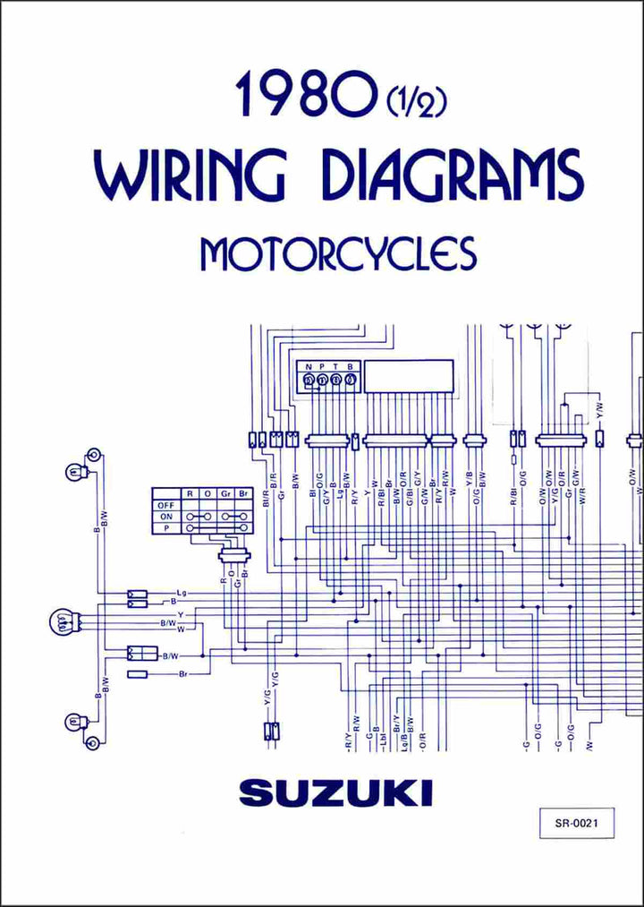 Suzuki 1980 1/2 Motorcycles Wiring Diagrams, Buchcover