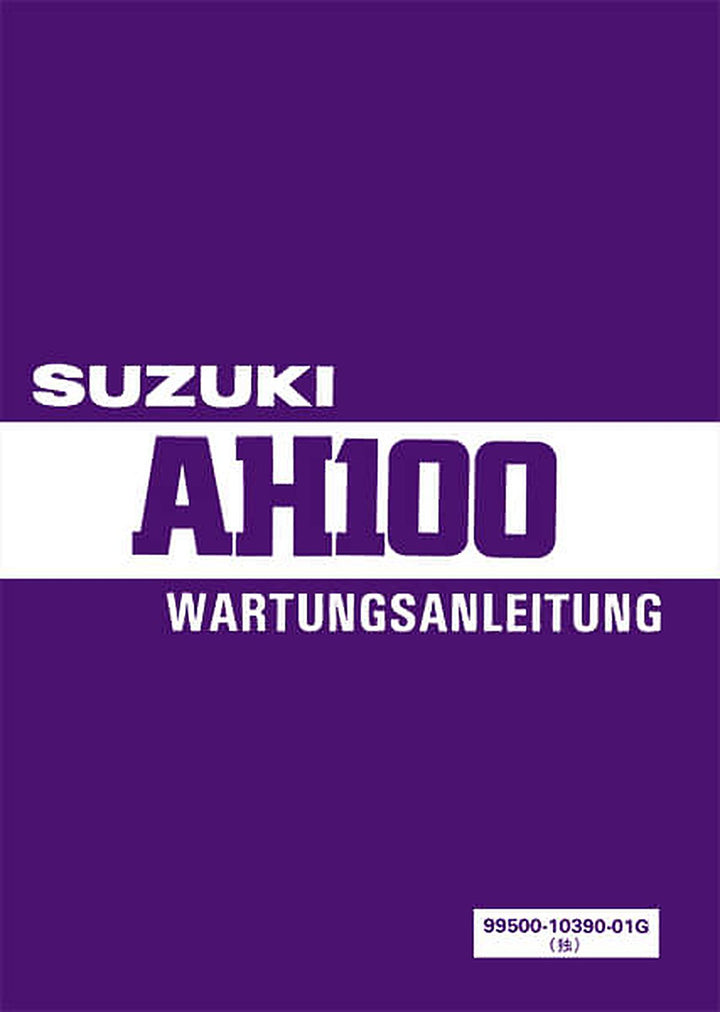Suzuki AH100 Reparaturanleitung, Buchcover