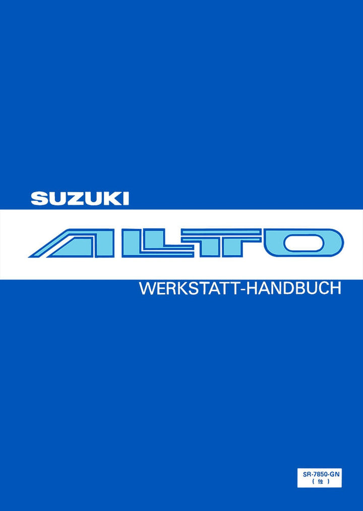 Suzuki Alto FX, G, V, Werkstatt-Handbuch, Buchcover
