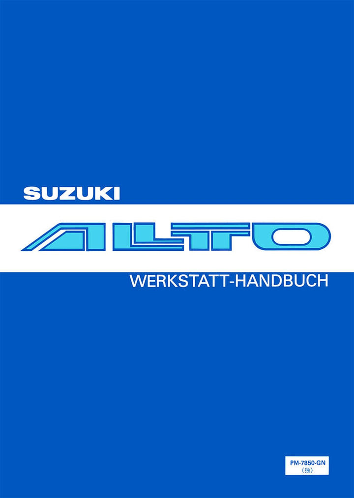 Suzuki Alto,Wartungs-Handbuch, Buchcover