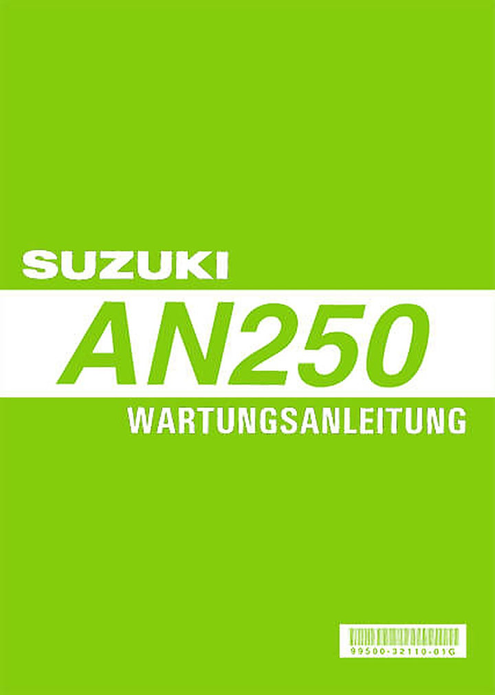 Suzuki AN250 Reparaturanleitung, Buchcover