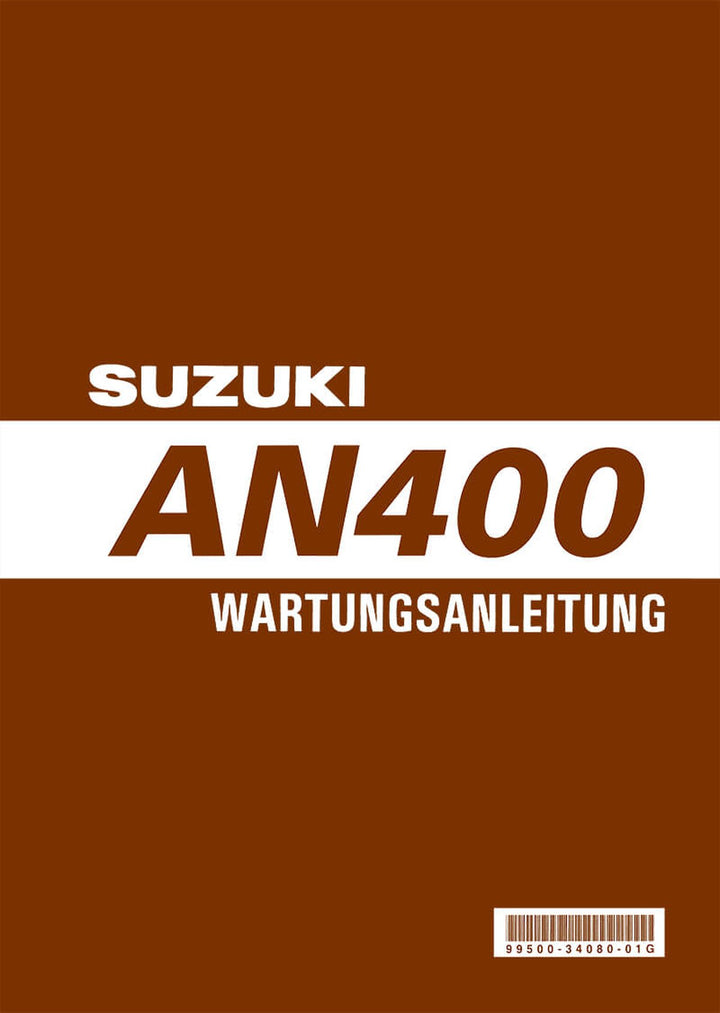 Suzuki AN400 Reparaturanleitung, Buchcover