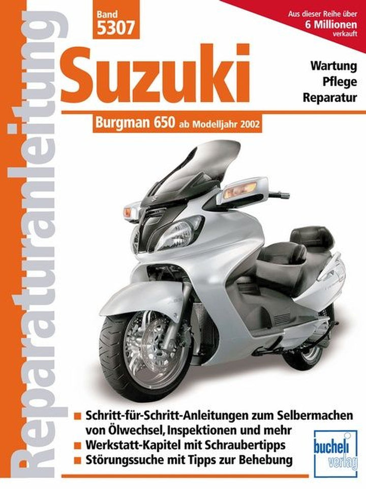 Suzuki AN650 Burgman Reparaturanleitung, Buchcover