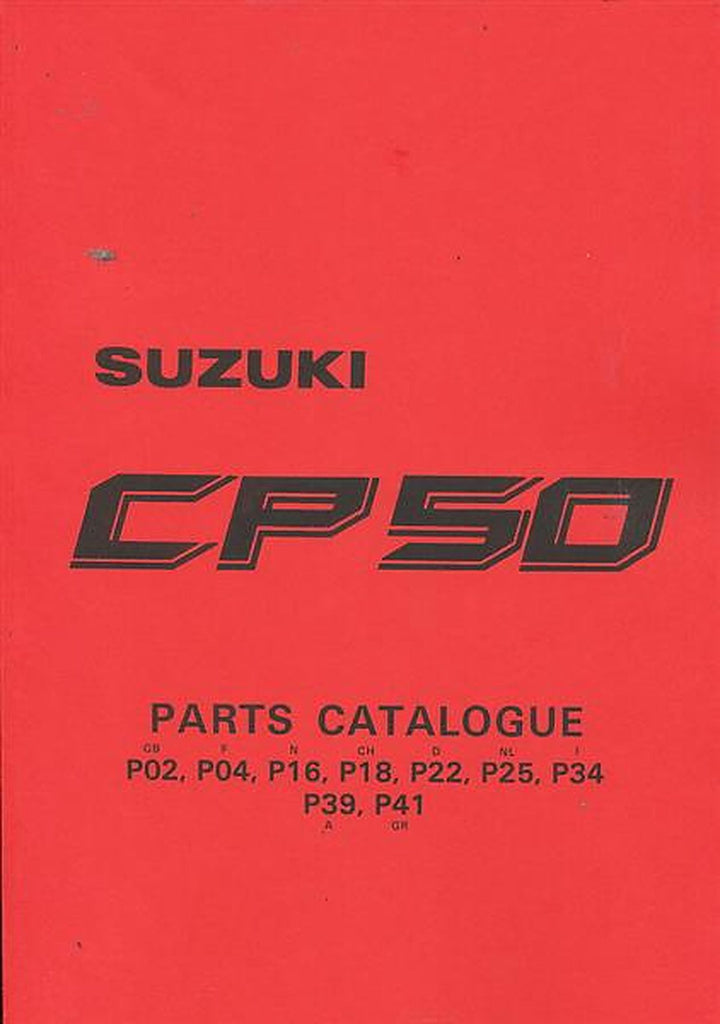 Suzuki CP 50, Parts Catalogue, Buchcover