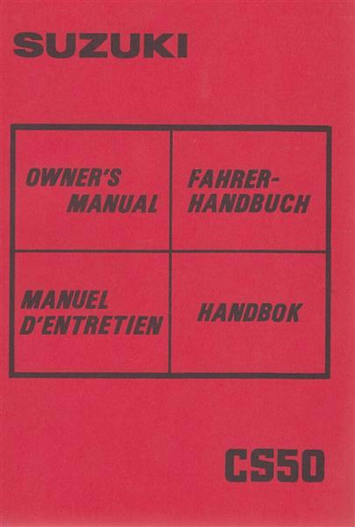 Suzuki CS 50 Roller, Fahrer-Handbuch, Buchcover
