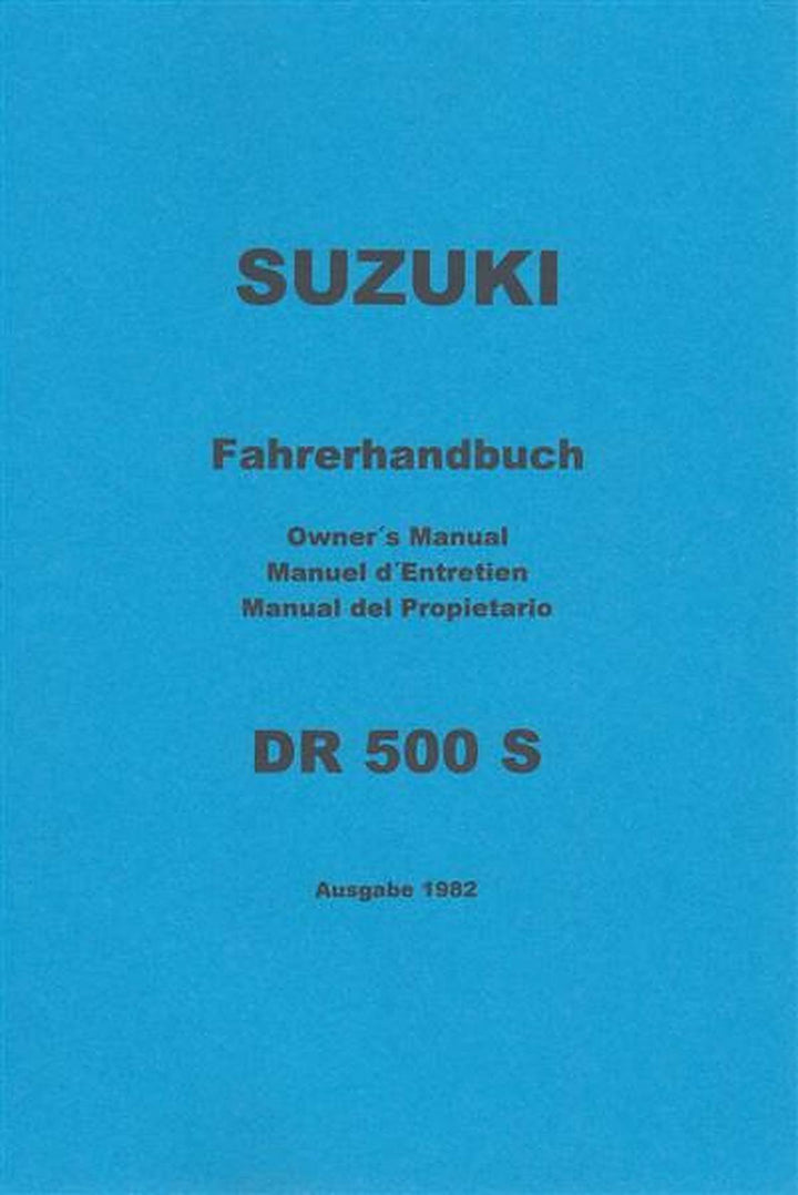 Suzuki DR500S Fahrerhandbuch, Buchcover