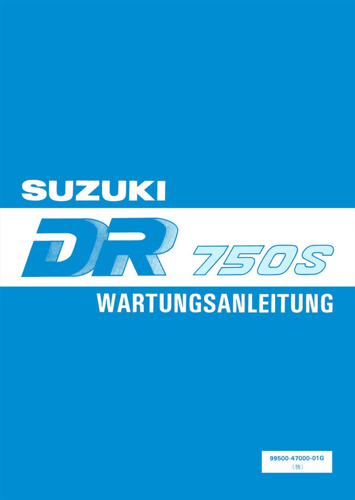 Suzuki DR750S Reparaturanleitung, Buchcover