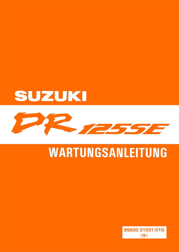 Suzuki DR125SE Reparaturanleitung, Buchcover