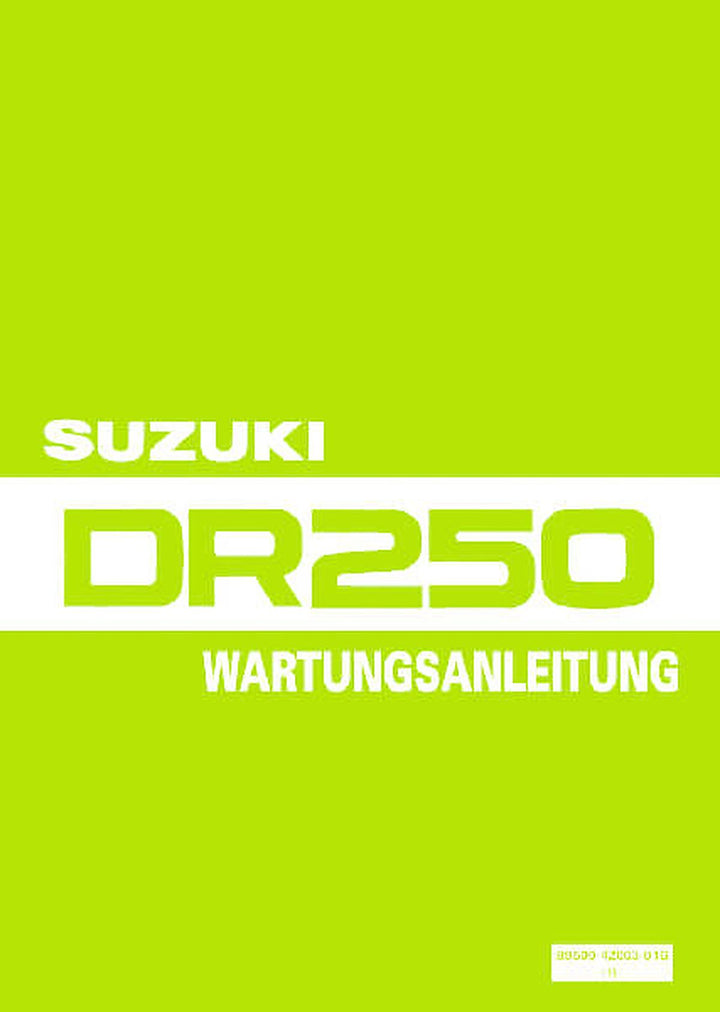 Suzuki DR250 Reparaturanleitung, Buchcover
