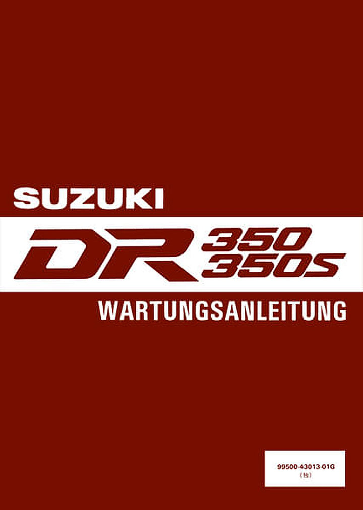 Suzuki DR350 und DR350S Reparaturanleitung, Buchcover