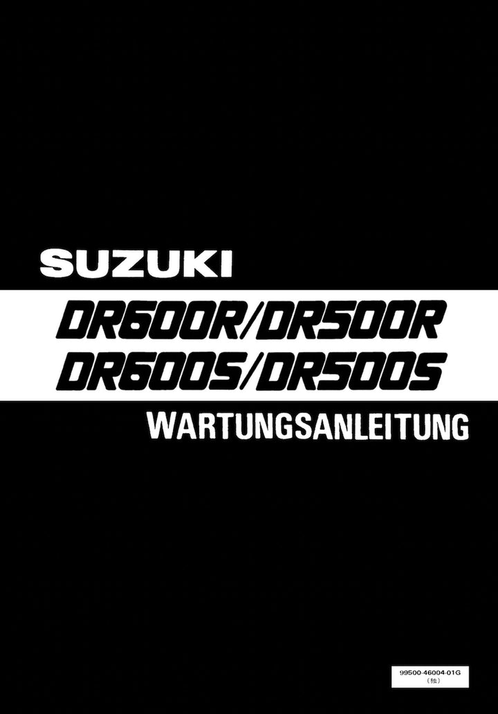 Suzuki DR500 und DR600 Reparaturanleitung, Buchcover
