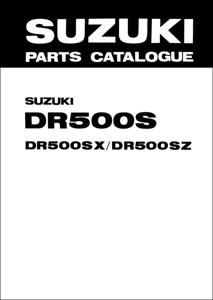 Suzuki DR500S MY1981-1982 Parts Catalogue, Buchcover