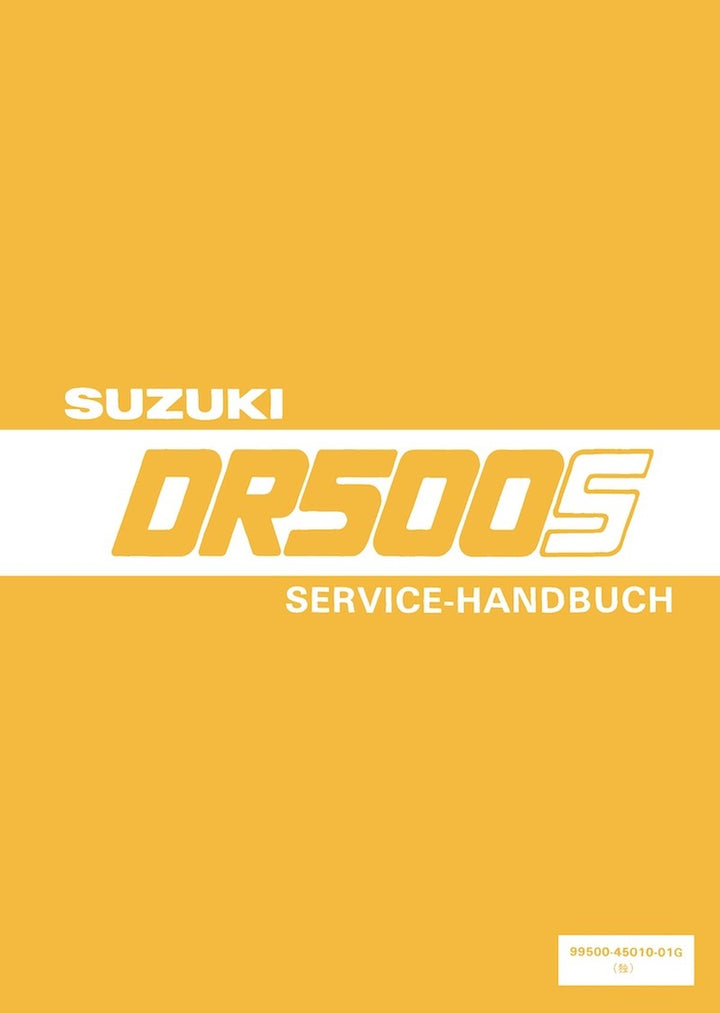 Suzuki DR500S Reparaturanleitung, Buchcover