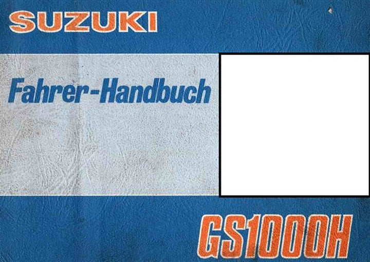 Suzuki GS1000H Betriebsanleitung, Buchcover