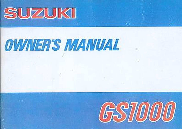 Suzuki GS1000 und GS1000H Owners Manual, Buchcover