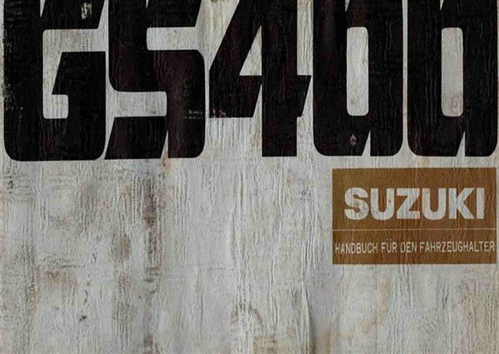 Suzuki GS400 Betriebsanleitung, Buchcover