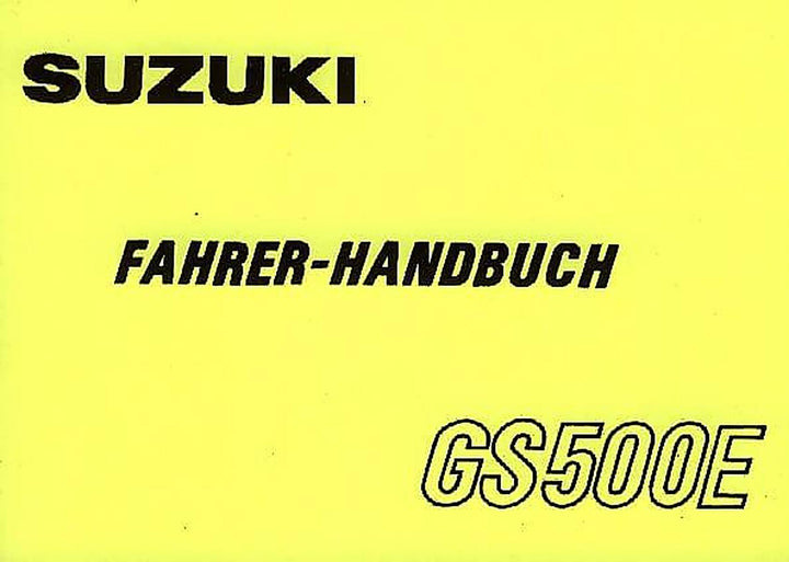 Suzuki GS500E Betriebsanleitung, Buchcover