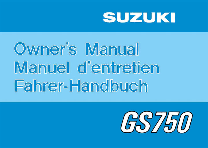 Suzuki GS750 Betriebsanleitung, Buchcover
