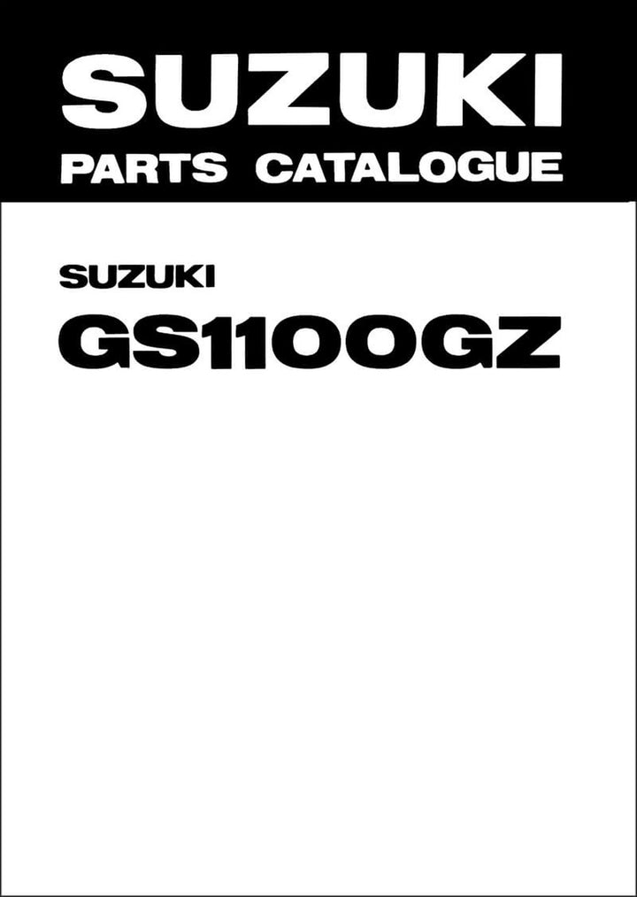 Suzuki GS1100G Parts Catalogue, Buchcover