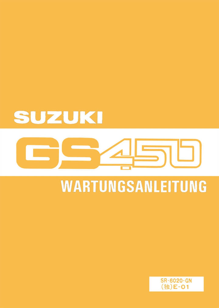 Suzuki GS450 Reparaturanleitung, Buchcover