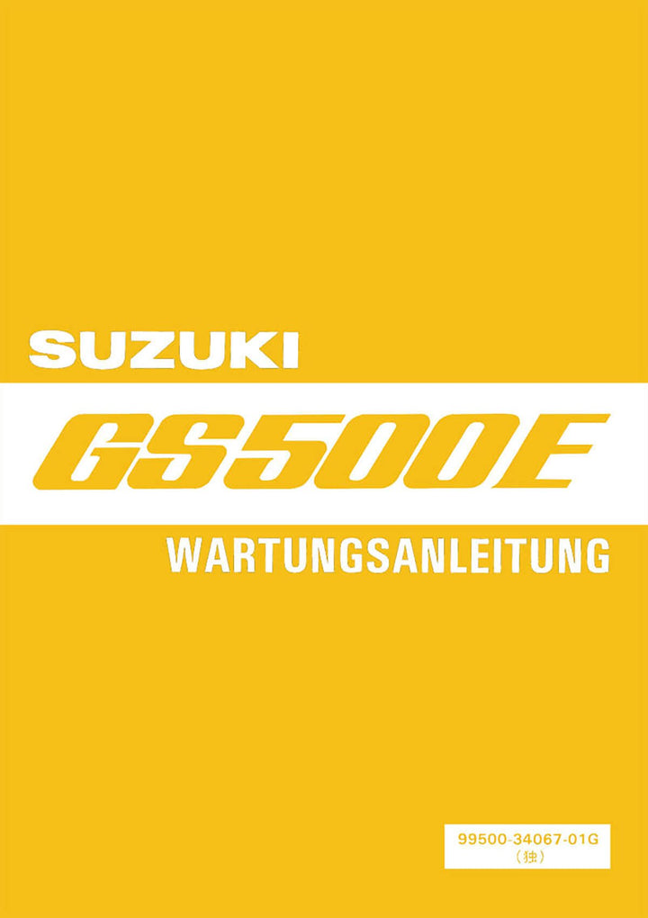 Suzuki GS500E Reparaturanleitung, Buchcover