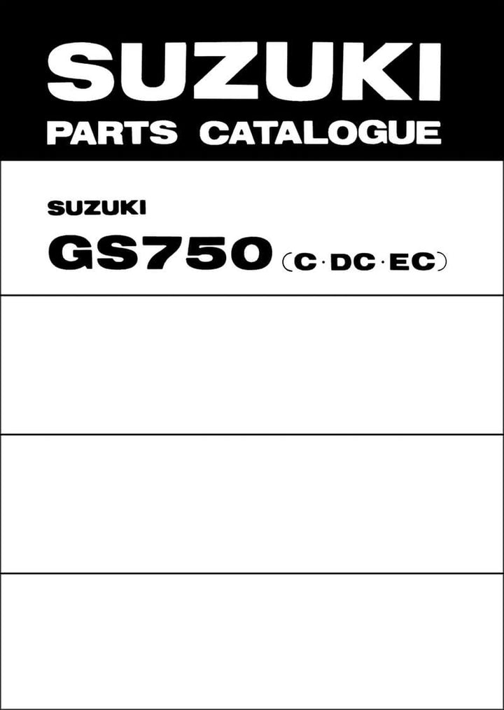 Suzuki GS750 GS750D GS750E Parts Catalogue, Buchcover