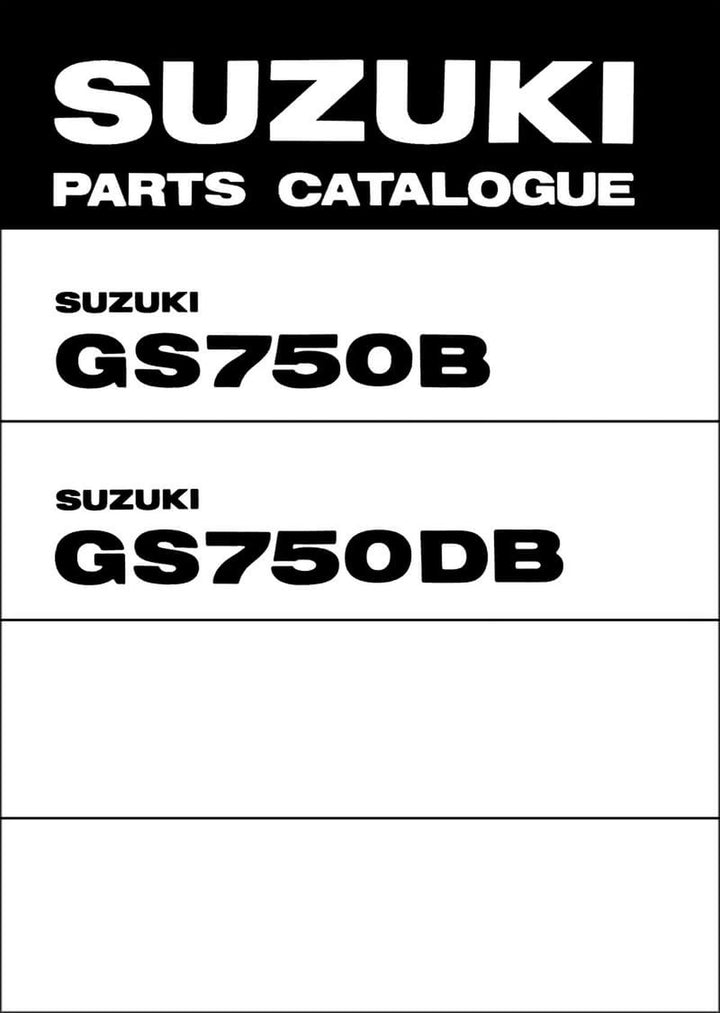 Suzuki GS750 & GS750D Parts Catalogue, Buchcover