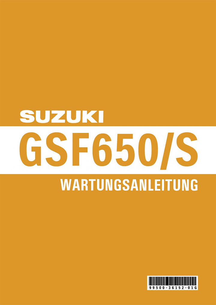 Suzuki GSF650S Reparaturanleitung, Buchcover