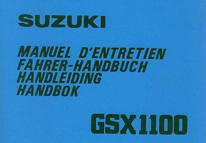Suzuki GSX 1100, Betriebsanleitung, Buchcover