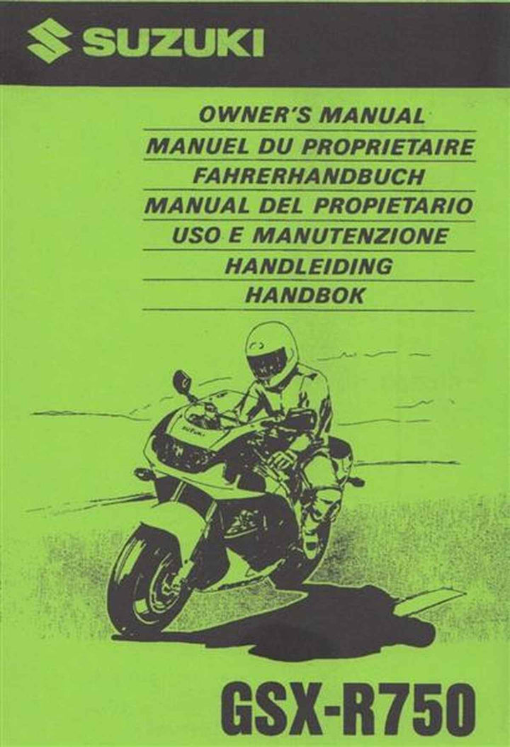 Suzuki GSX-R 750, Fahrerhandbuch, Buchcover