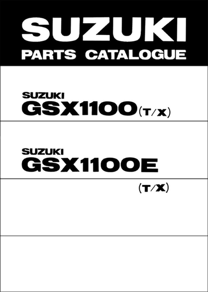 Suzuki GSX1100 & GSX1100E MY1980-1981 Parts Catalogue, Buchcover