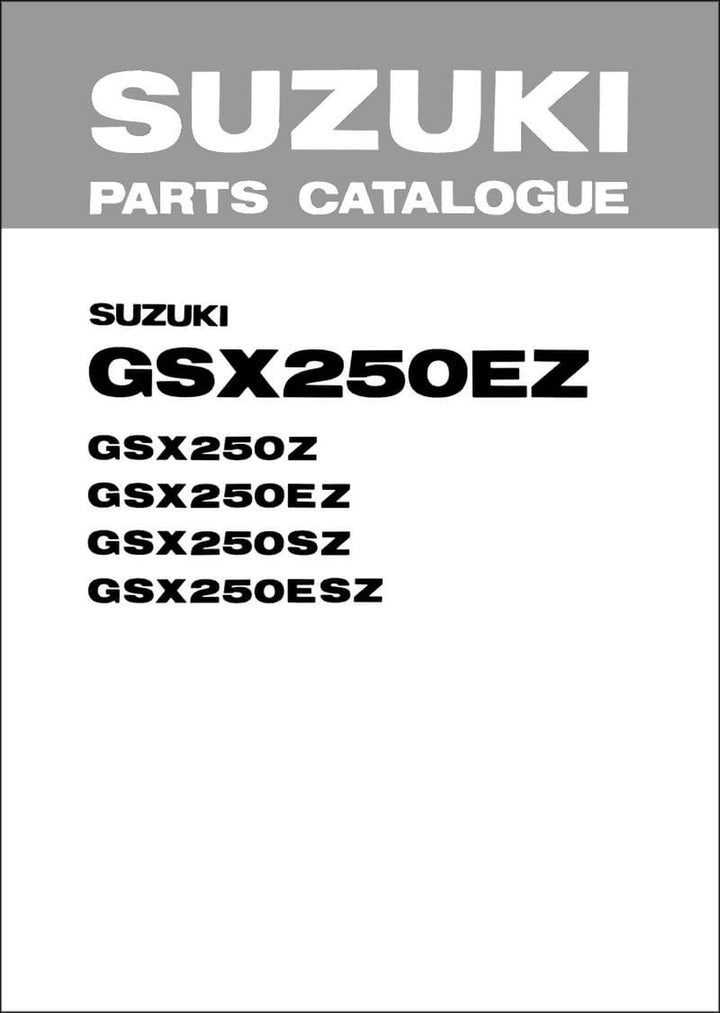 Suzuki GSX250 GSX250E GSX250S Parts Catalogue, Buchcover