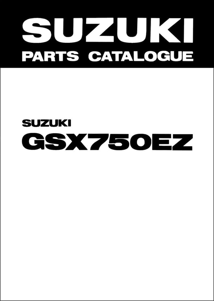 Suzuki GSX750E Parts Catalogue, Buchcover