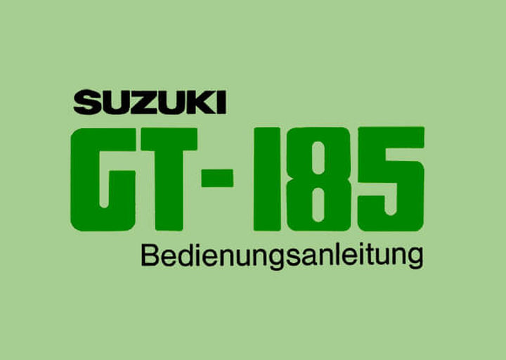Suzuki GT185 Betriebsanleitung, Buchcover