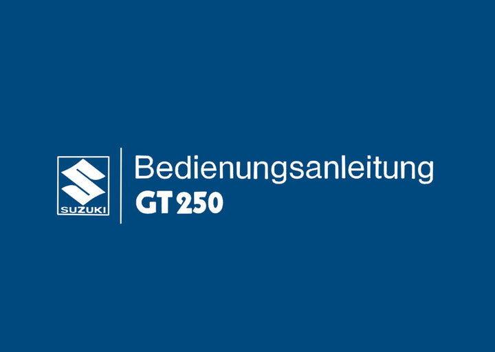 Suzuki GT250 Betriebsanleitung, Buchcover