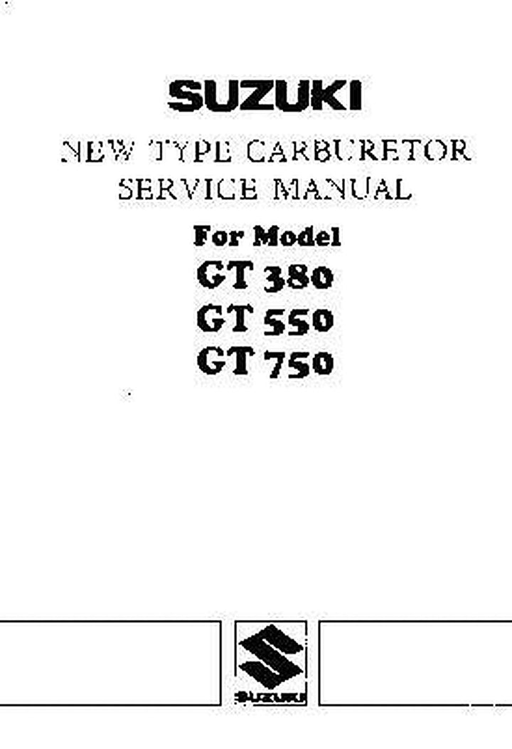 Suzuki GT380 GT550 GT750 New Type Carburetor Service Manual, Buchcover