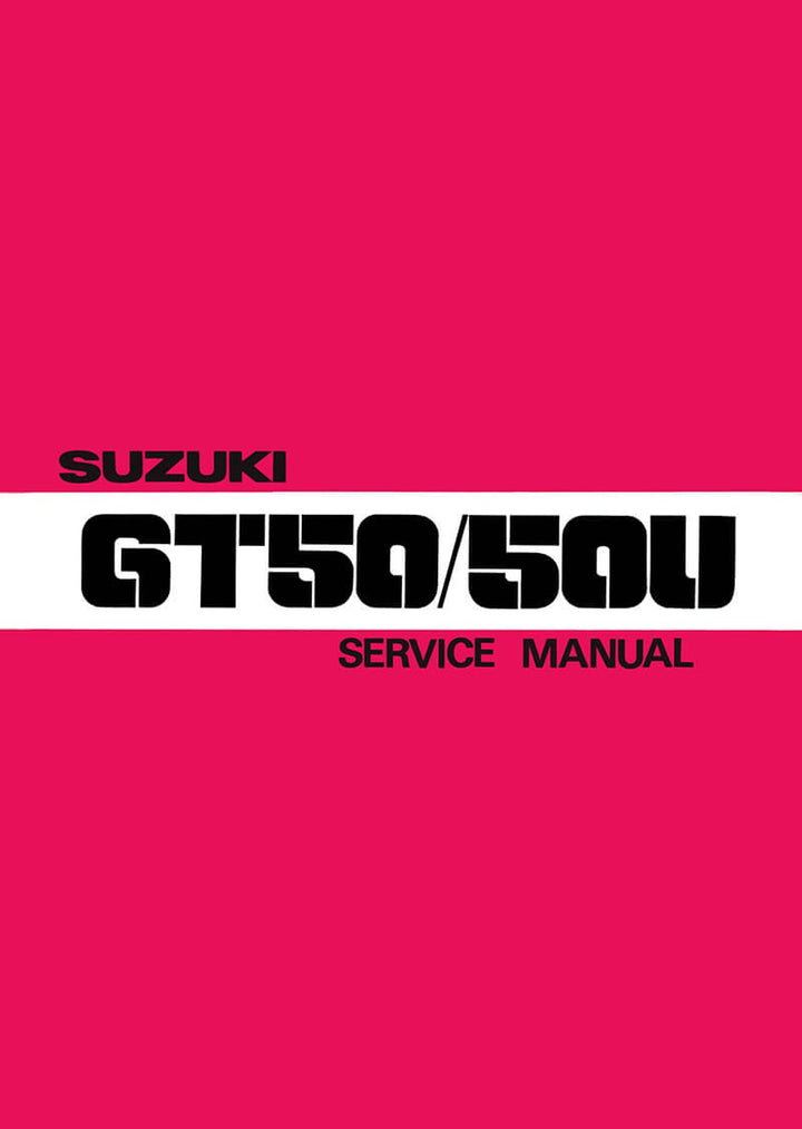 Suzuki GT50 und GT50U Service Manual, Buchcover