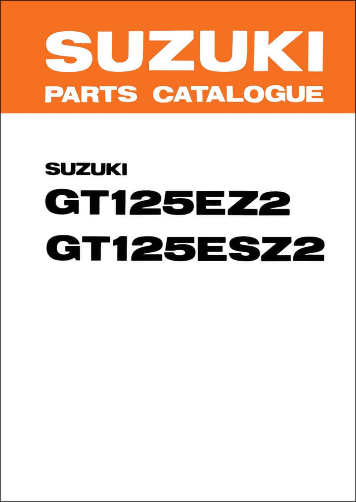 Suzuki GT125E & GT125ES Parts Catalogue, Buchcover