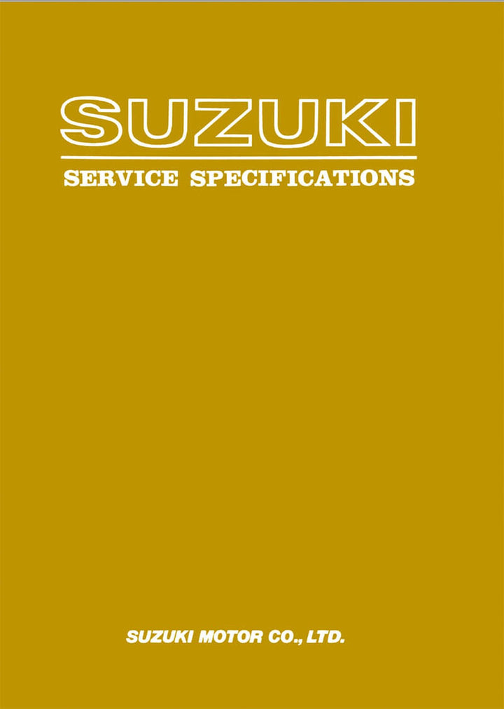 Suzuki Motorcycle Service Specifications 1979, Buchcover