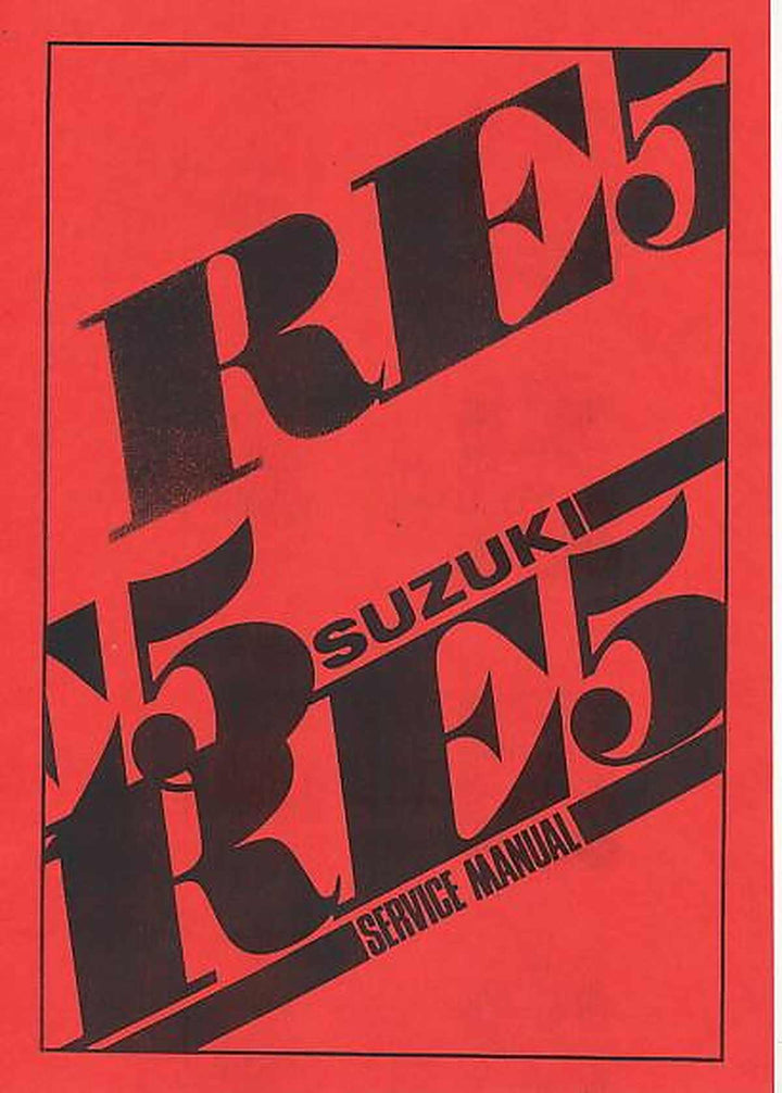 Suzuki RE5 Servive Manual, Buchcover