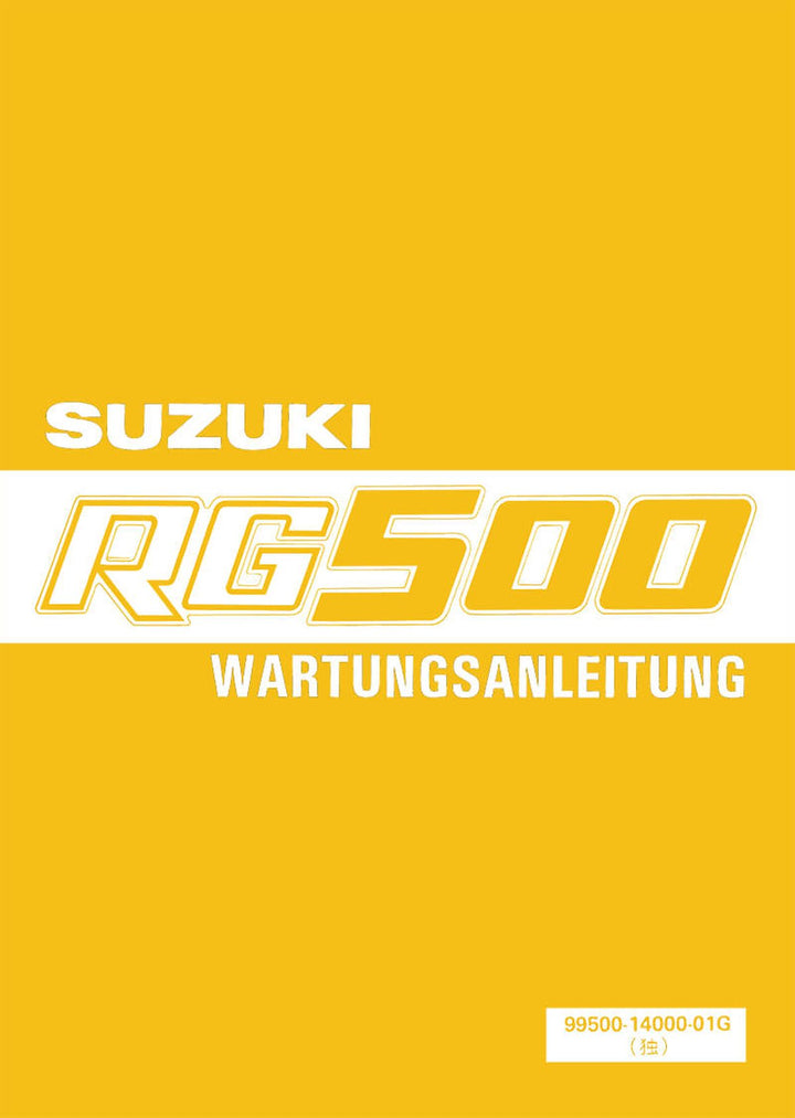 Suzuki RG500 Reparaturanleitung, Buchcover